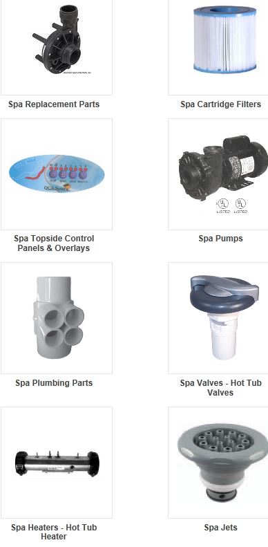 QCA Spas parts Canada original